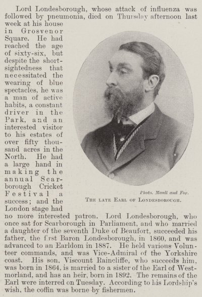 Den avdøde jarlen av Londesborough av English Photographer