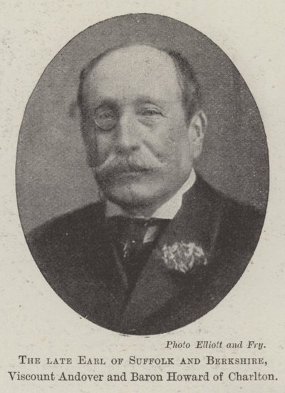 Den avdøde jarlen av Suffolk og Berkshire, viscount Andover og baron Howard av Charlton av English Photographer