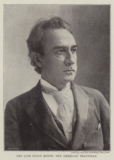 Avdøde Edwin Booth, den amerikanske tragedien av English Photographer