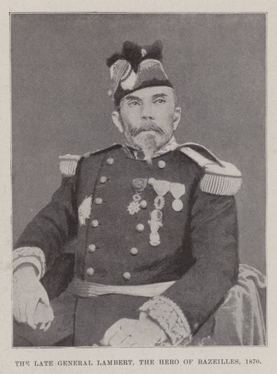 Avdøde general Lambert, helten fra Bazeilles, 1870 av English Photographer