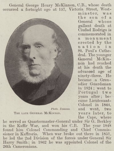 Avdøde general McKinnon av English Photographer
