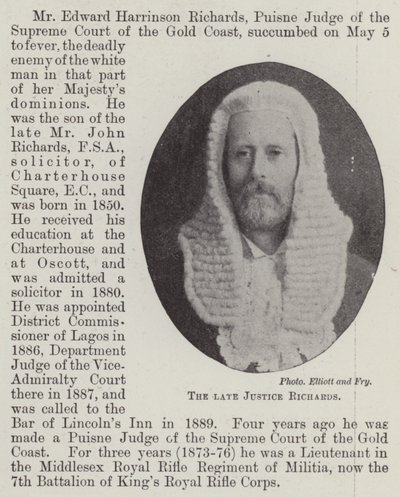 Avdøde Justice Richards av English Photographer