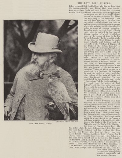 Avdøde Lord Lilford av English Photographer