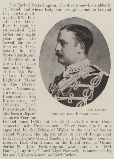 Avdøde Lord Portarlington av English Photographer