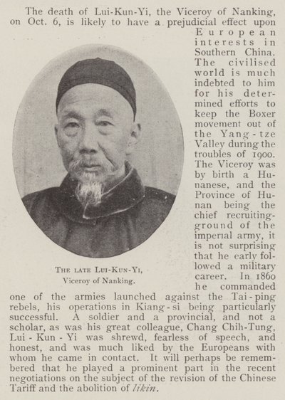 avdøde l UI-kun-Y i, visekonge i Nanking av English Photographer