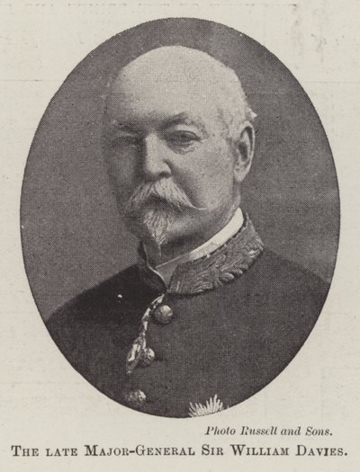 Avdøde generalmajor Sir William Davies av English Photographer