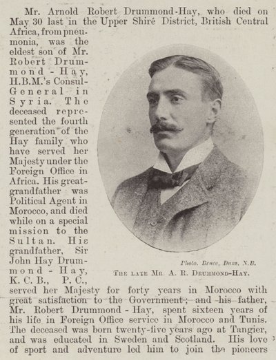 Avdøde Mr A R Drummond-Hay av English Photographer