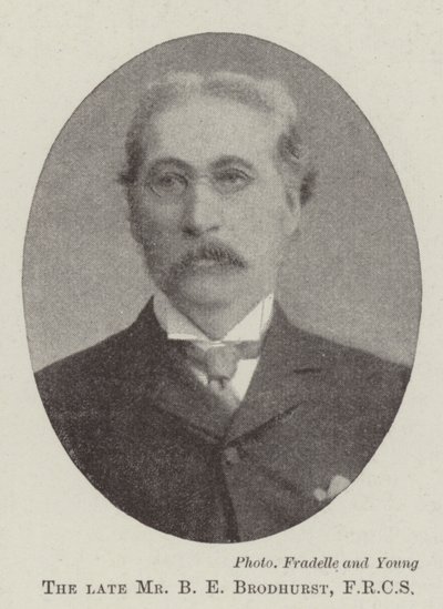 Avdøde Mr B E Brodhurst, FRCS av English Photographer
