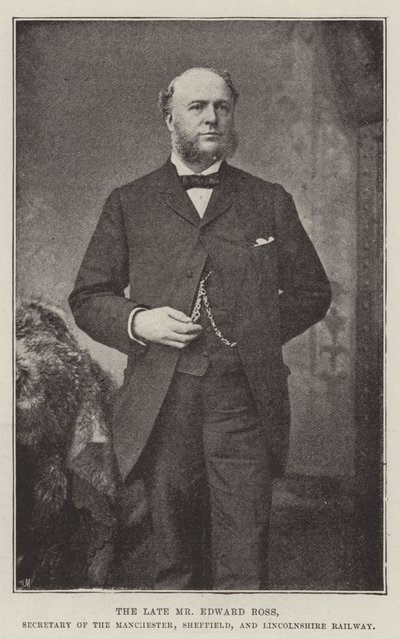 Avdøde Edward Ross, sekretær for Manchester, Sheffield og Lincolnshire Railway av English Photographer