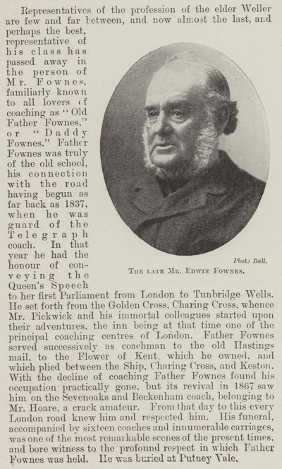 Avdøde Edwin Fownes av English Photographer