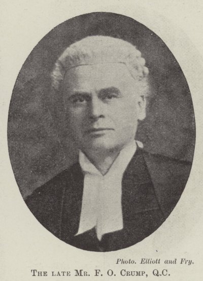 Avdøde Mr F O Crump, QC av English Photographer
