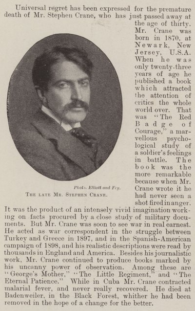 Avdøde Mr Stephen Crane av English Photographer