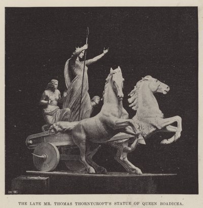 Den avdøde herr Thomas Thornycrofts-statuen av dronning Boadicea av English Photographer
