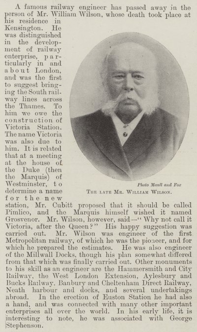Avdøde herr William Wilson av English Photographer