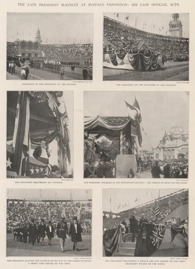 Avdøde president McKinley på Buffalo Exposition, hans siste offisielle handlinger av English Photographer