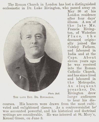 Avdøde pastor Dr Rivington av English Photographer