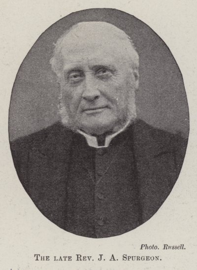 Avdøde pastor J A Spurgeon av English Photographer