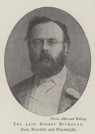 Avdøde Robert Buchanan, poet, romanforfatter og dramatiker av English Photographer