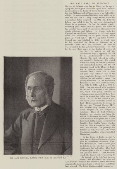 Avdøde Roundell Palmer, First Earl of Selborne, PC av English Photographer
