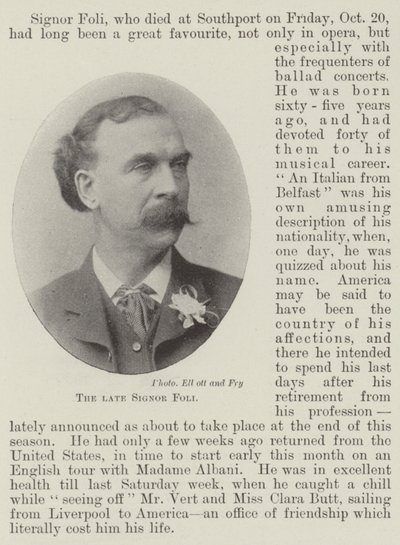 Avdøde herr Foli av English Photographer