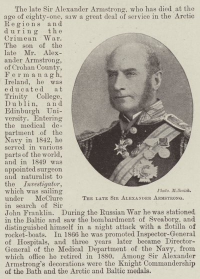 Avdøde Sir Alexander Armstrong av English Photographer