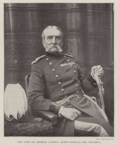 Avdøde Sir Andrew Clarke, generalagent for Victoria av English Photographer