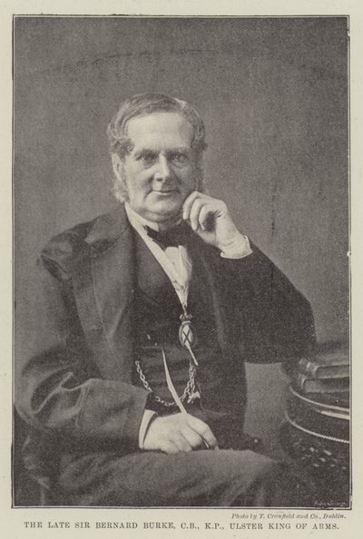 Avdøde Sir Bernard Burke, CB, KP, Ulster King of Arms av English Photographer