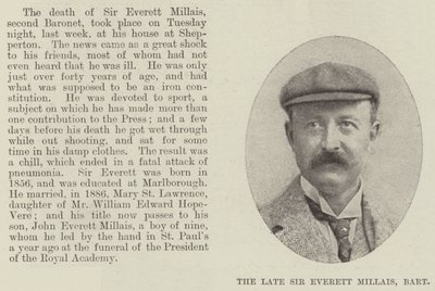 Avdøde Sir Everett Millais, Baronet av English Photographer