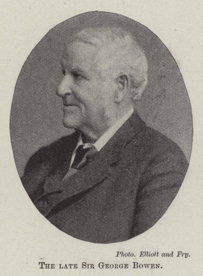 Avdøde Sir George Bowen av English Photographer