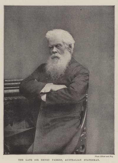 Avdøde Sir Henry Parkes, australsk statsmann av English Photographer
