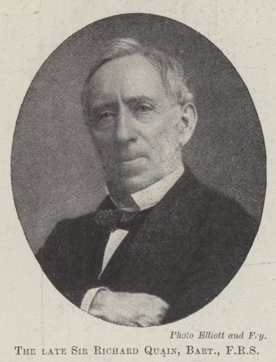 Avdøde Sir Richard Quain, Baronet, FRS av English Photographer