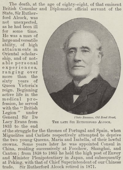 Avdøde Sir Rutherford Alcock av English Photographer
