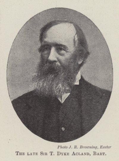 Avdøde Sir T Dyke Acland, Baronet av English Photographer