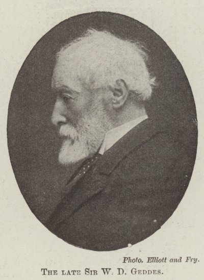 Avdøde Sir W D Geddes av English Photographer