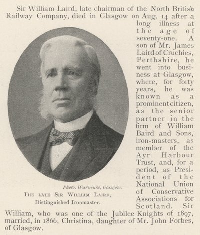 Avdøde Sir William Laird, Distinguished Ironmaster av English Photographer