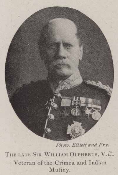 Avdøde Sir William Olpherts, VC, Veteran of the Crimea og Indian Myttery av English Photographer