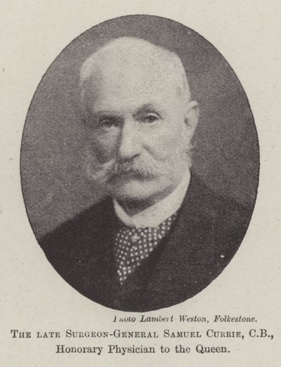 Avdøde kirurg-general Samuel Currie, CB, æreslege til dronningen av English Photographer