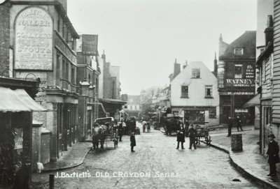 Three Tuns Old Kings Head, Surrey Street, Croydon: generell utsikt, 1885 av English Photographer