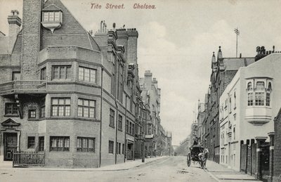 Tite Street, Chelsea, London (s/hvitt bilde) av English Photographer