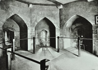 Tower of London, Tower Hill: statlig fengselsrom i Beauchamp Tower, 1895 av English Photographer