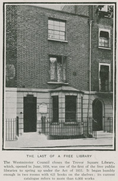 Trevor Square Library, Westminster av English Photographer