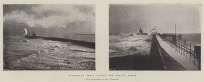 Tynemouth Jetty under den siste stormen av English Photographer
