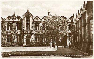 United Colleges, St Andrews University, Skottland (s/hvitt-bilde) av English Photographer