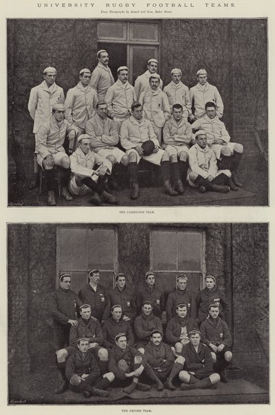 University Rugby fotballag av English Photographer