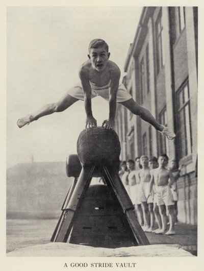 Vaulting: Et godt skritthvelv (s/hv-bilde) av English Photographer