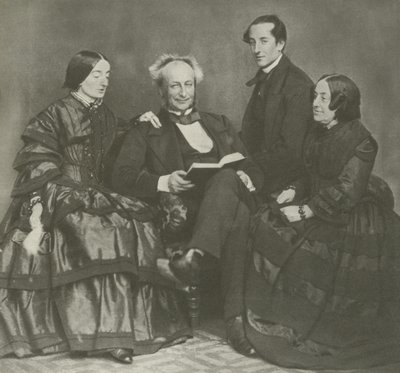Viktoriansk familiegruppe, 1857 av English Photographer