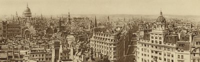 Utsikt over London til fra toppen av monumentet av English Photographer