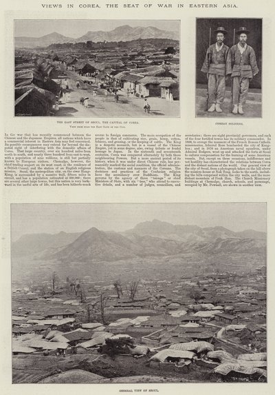 Utsikt i Corea, krigens sete i Øst-Asia av English Photographer