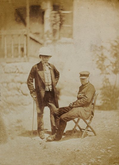 Viscount Gough og general Sir W. Codrington ved HQ Sebastopol (sepia-bilde) av English Photographer