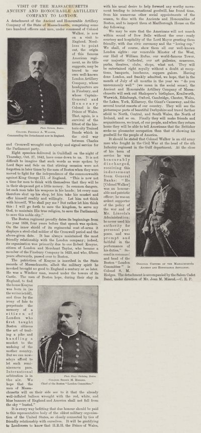 Besøk av Massachusetts Ancient and Honorable Artillery Company til London av English Photographer